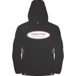 Parka coupe-vent personnalisée noire avec logo vestitex