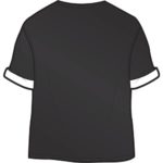 T-shirt noir et blanc confectionné par fournisseur textile