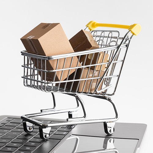 Chariot avec production textile pour le dropshipping